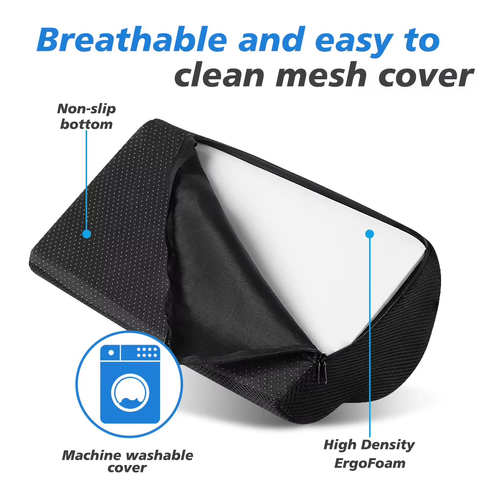 Memory Foam Office Foot Stool & under Desk Footrest Leg Elevation Pillow for Gaming & Home Office