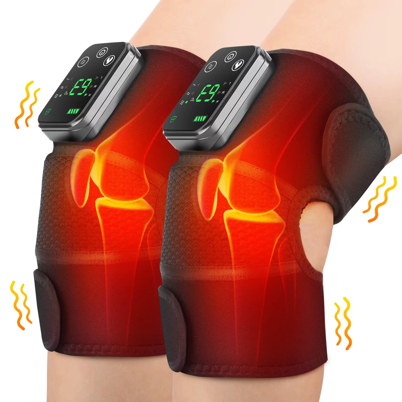 Knee Protection for Joint Shoulder Elbow Massager Vibrador 3-In-1 Knee Pads Heated Knee Muscle Relaxation Massage Belt Wireless