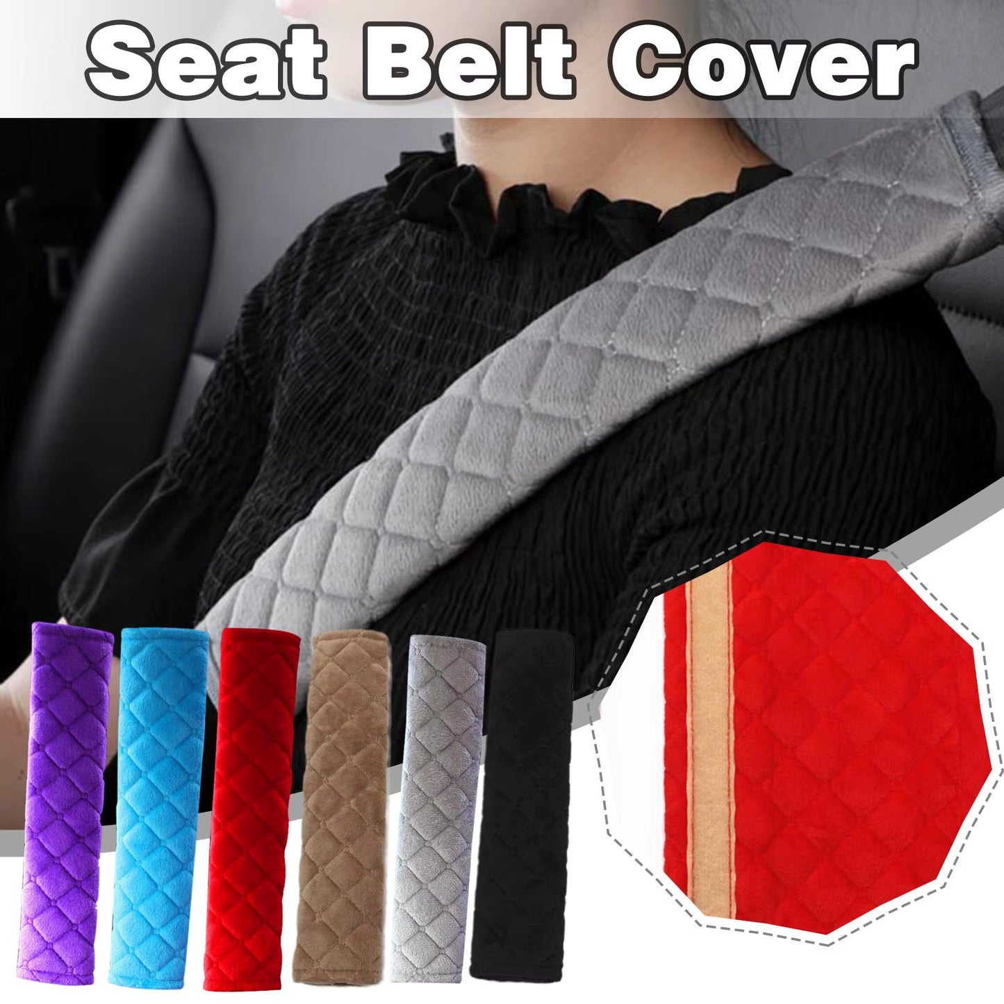 Car Seat Belt Cover Seatbelt Shoulder Pad Cushions Universal Safety Belt Shoulder Protection Comfortable Seat Belt Covers