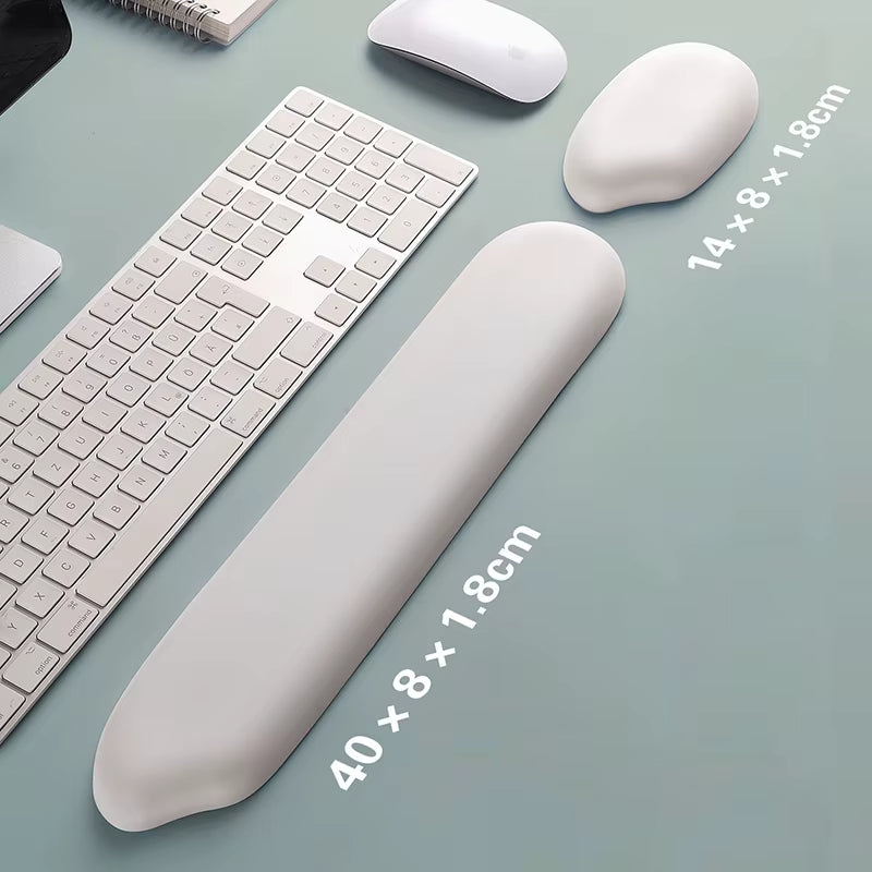 Ergonomics Silicone Wrist Protector Keyboard Hand Rest Soft Touch Office Men and Women Hand Pillow Rice Shaped Mouse Pad