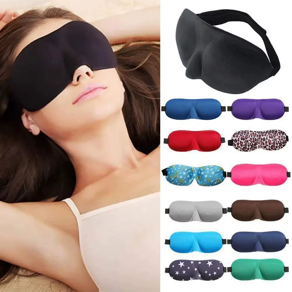 3D Sleeping Mask Eyepatch Block Out Light Soft Paded Sleep Rest Relax Aid Cover Patch Blindfold Face Shade Eyeshade Eyes Patchs
