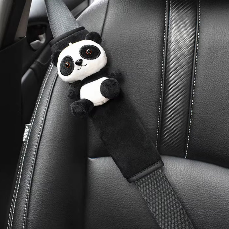 1Pc Cute Cartoon Toy Animal Car Seatbelt Cover Seat Belt Harness Cushion Auto Shoulder Strap Protector Pad for Children/ Kids