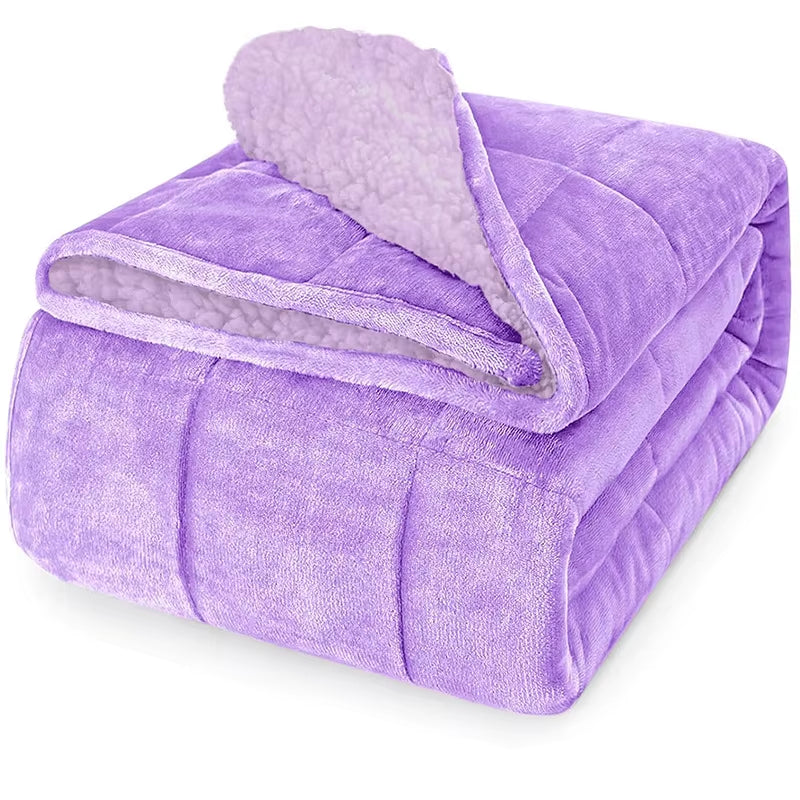 Wish Flannel Weighted Blanket Sleeping Gravity Blanket Cross Border Lamb Plush Heavy Blanket