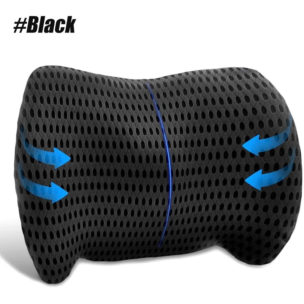 Lumbar Support Pillow for Office Chair,Car Lumbar Pillow Lower Back Pain Relief,Memory Foam Back Cushion with 4D Mesh Cover