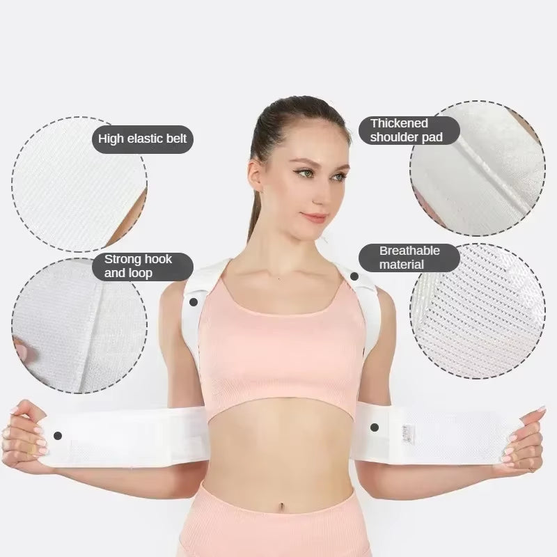 Back Brace Posture Corrector for Women and Men Comfy Shoulder Straightener, Pain Relief: Upper/Lower Back.Support for Scoliosis