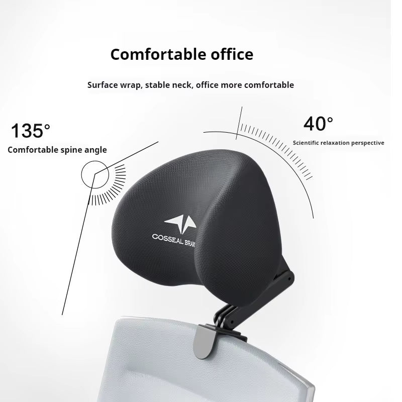 New Office Chair Adjustable Headrest Ergonomically Designed Retractable Bracket Pillow Waist Protection Cushion Comfortable Rest