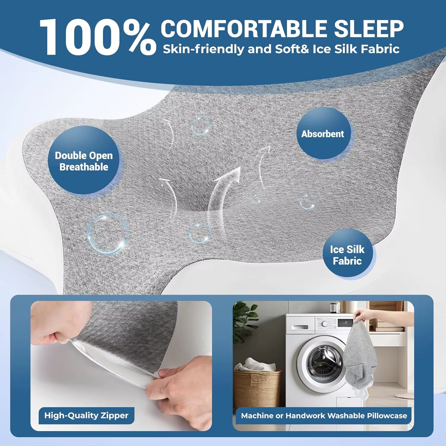 Reading Pillow for Bed, Lying, Leaning and Prone, Ergonomic Memory Foam Bed Wedge Pillow for Chin & Back Support Pillows