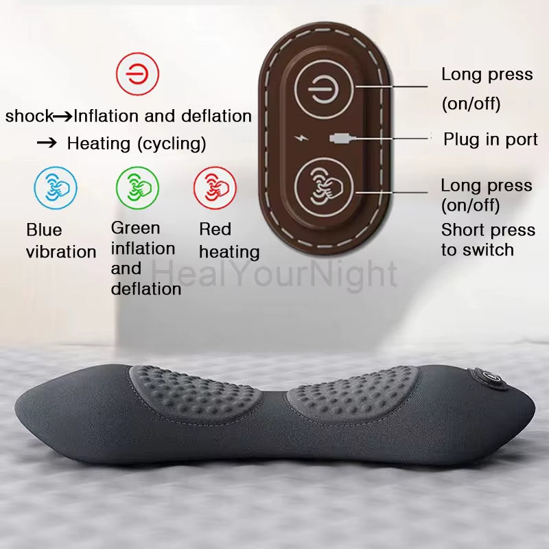 Waist Pillow Bed Sleeping Waist Protection Pad Electric Massage Lying Flat Waist Pain Waist Support Heating Vibrating Sleep Pad