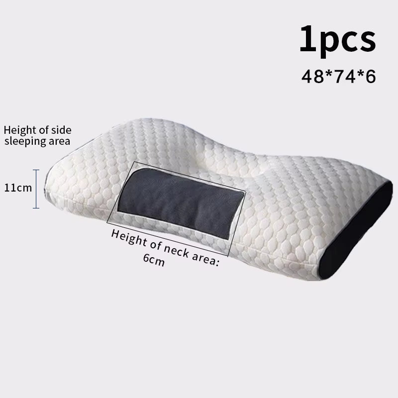 Neck Pillow Help Sleep and Protect the Neck Cervical Orthopedic Household Soybean Fiber SPA Massage Pillow for Sleeping New