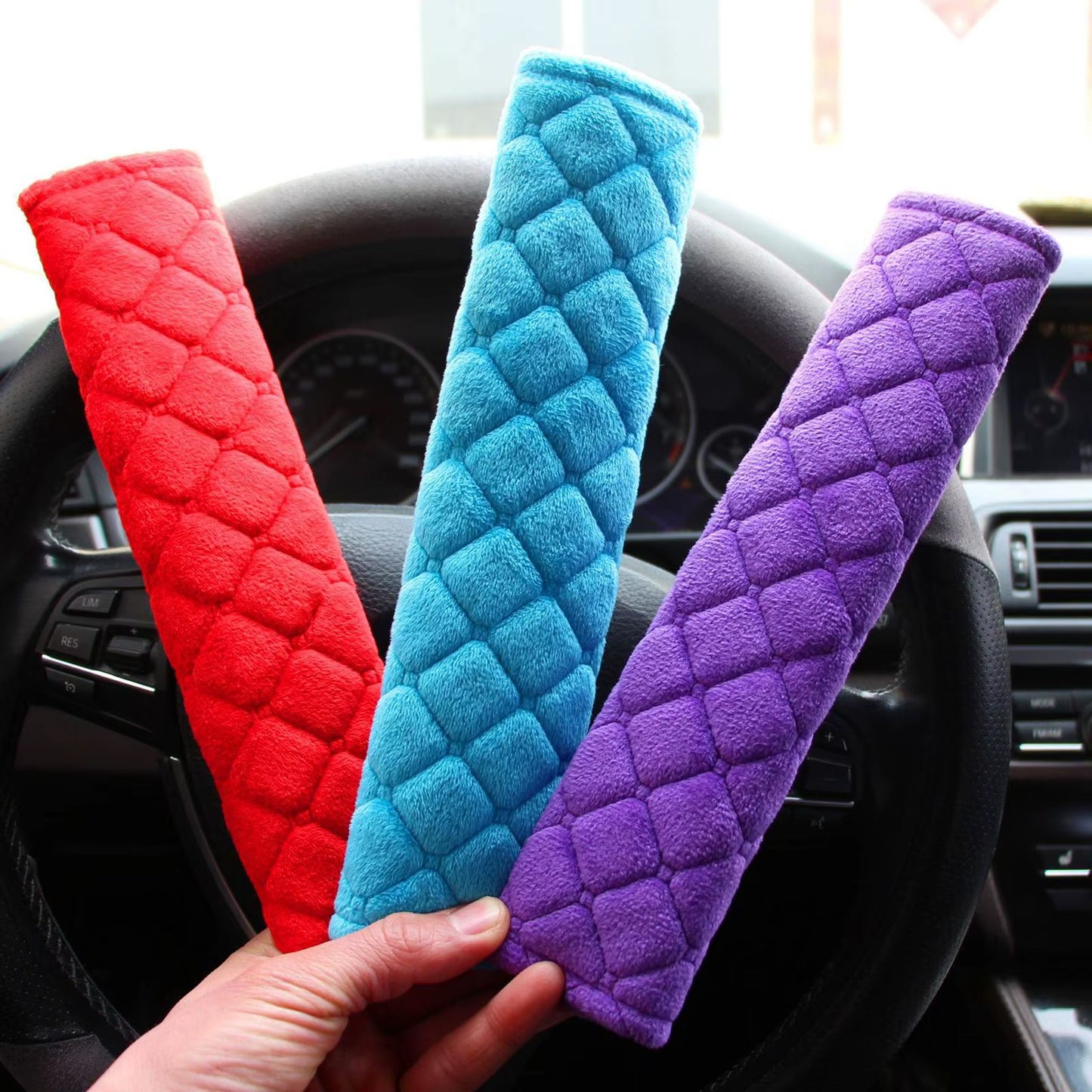 Car Seat Belt Cover Seatbelt Shoulder Pad Cushions Universal Safety Belt Shoulder Protection Comfortable Seat Belt Covers