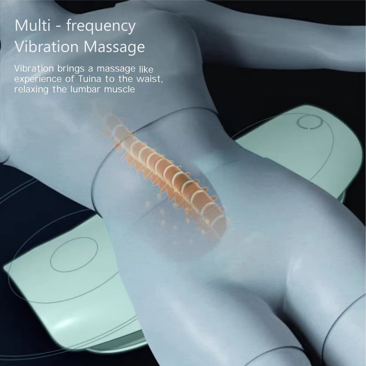 Multifunctional Lumbar Traction Device Waist Massager Waist Spine Support Back Massage Stretcher with Vibration Airbag Traction