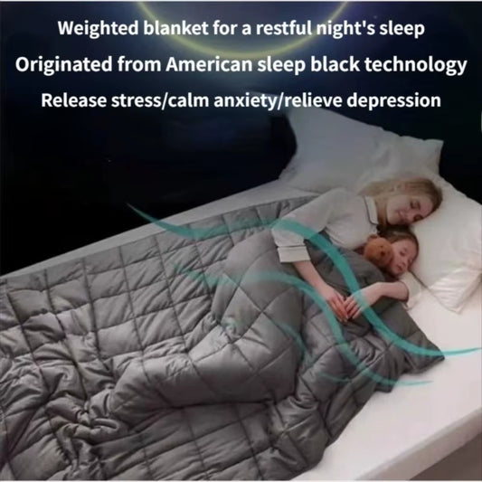 3 Sizes Weighted Blanket Quilted Design Heavy Weight Tranquility Blanket Breathable Fabric Soft Material
