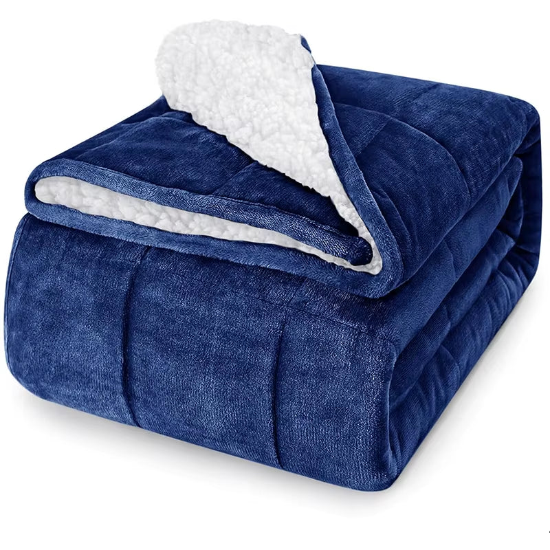 Wish Flannel Weighted Blanket Sleeping Gravity Blanket Cross Border Lamb Plush Heavy Blanket