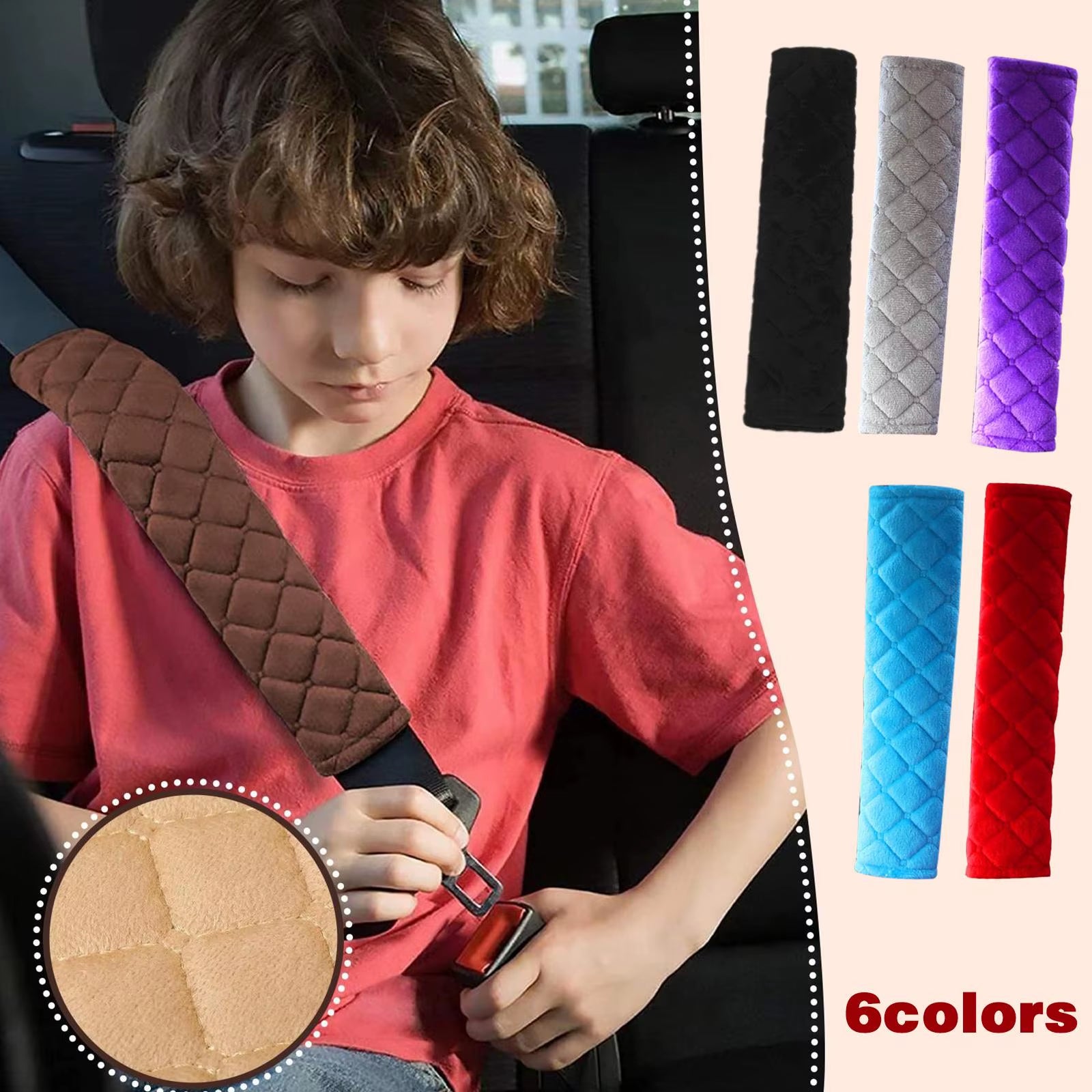 Car Seat Belt Cover Seatbelt Shoulder Pad Cushions Universal Safety Belt Shoulder Protection Comfortable Seat Belt Covers