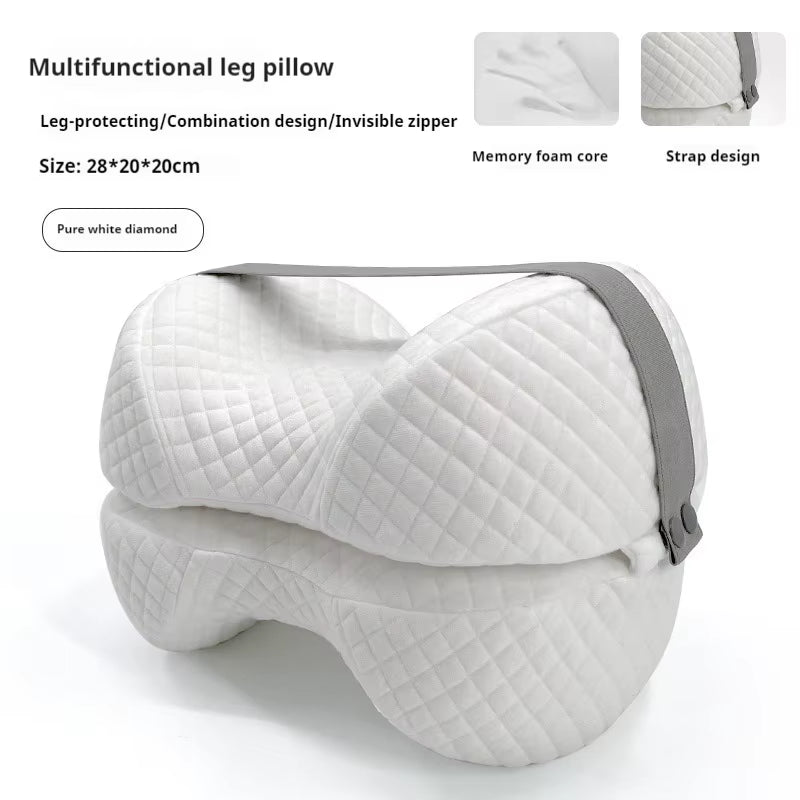 1PC Contoured Leg Knee Pillow for Sleeping,Cooling Memory Foam Leg Pillow for Sciatica,Back Knee Joint Pain,Help Spine Alignment