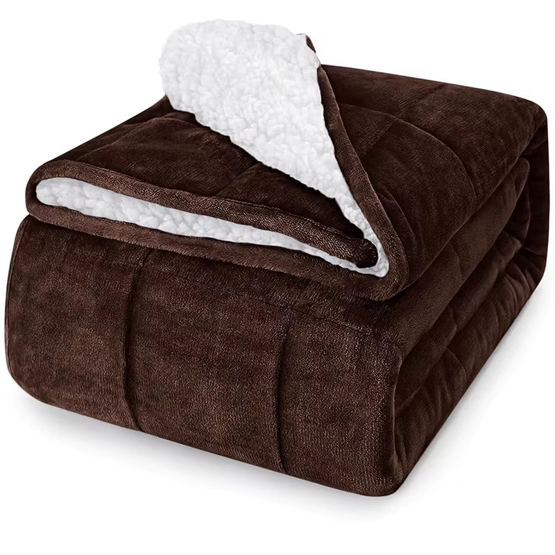 Wish Flannel Weighted Blanket Sleeping Gravity Blanket Cross Border Lamb Plush Heavy Blanket