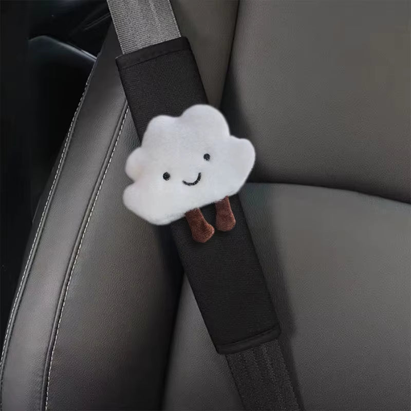Car Styling Seat Belt Cover Shoulder Strap Harness Cushion Cartoon Cloud Car Seatbelt Shoulder Pad Protector Auto Neck Support