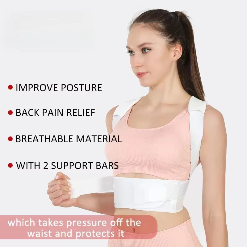 Back Brace Posture Corrector for Women and Men Comfy Shoulder Straightener, Pain Relief: Upper/Lower Back.Support for Scoliosis