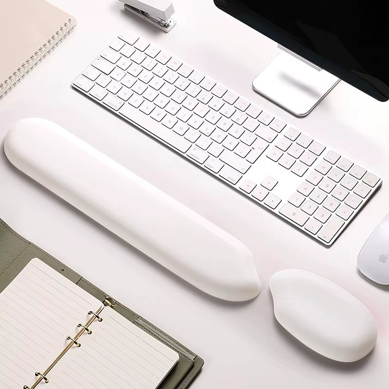 Ergonomics Silicone Wrist Protector Keyboard Hand Rest Soft Touch Office Men and Women Hand Pillow Rice Shaped Mouse Pad