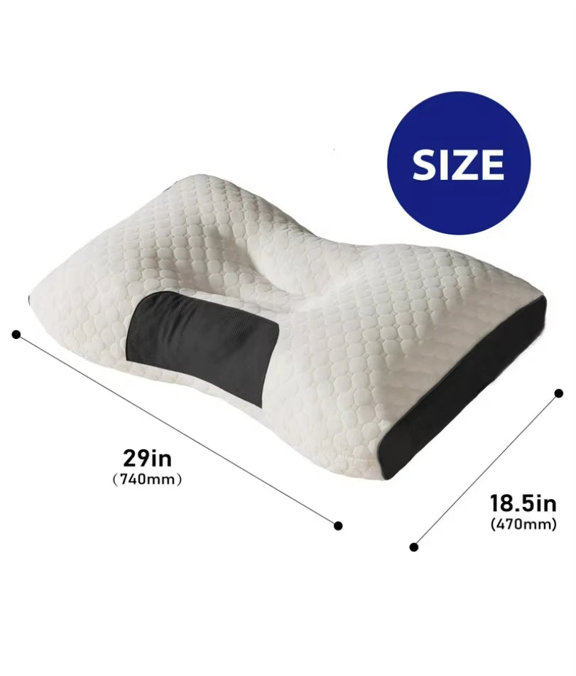 Soft Neck Pillow, Adjustable Ergonomic Orthopedic Contour Support, High Quality Pillow Core, for Sleeping Comfort