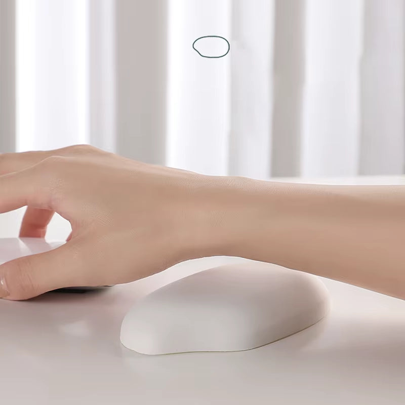 Ergonomics Silicone Wrist Protector Keyboard Hand Rest Soft Touch Office Men and Women Hand Pillow Rice Shaped Mouse Pad