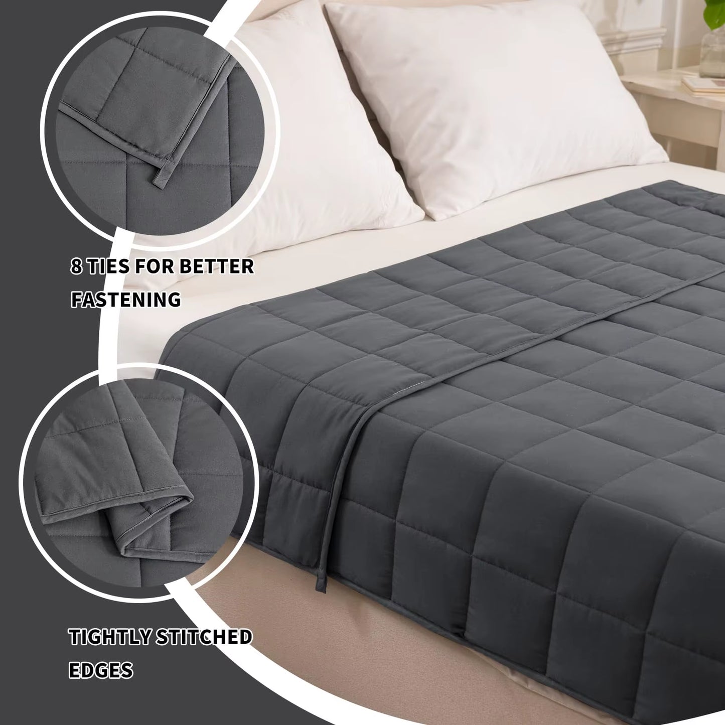 Weight Blanket for Adults, Relaxation Blanket for Sleep Improvement, Ideal for Better Sleep (4-8 Kg)