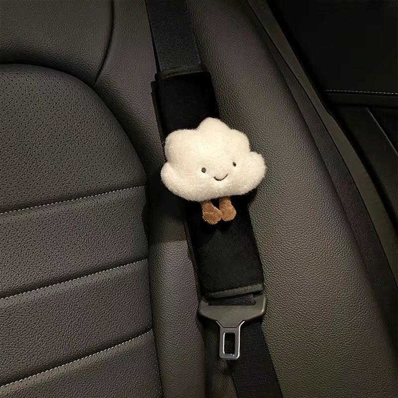 Car Styling Seat Belt Cover Shoulder Strap Harness Cushion Cartoon Cloud Car Seatbelt Shoulder Pad Protector Auto Neck Support