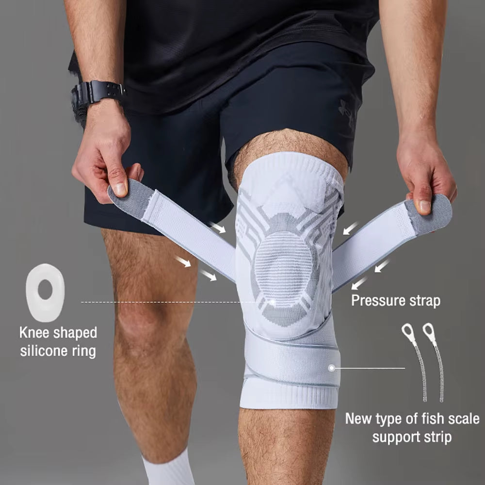 1PC Knee Support Braces Strap Elastic Sport Bandage Compression Protector Pad Relieves Gym Fitness Kneepads Injuries Volleyball